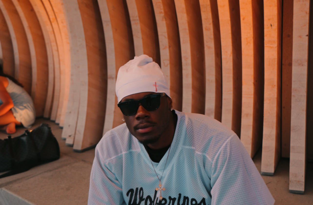 White Cross Skull Cap
