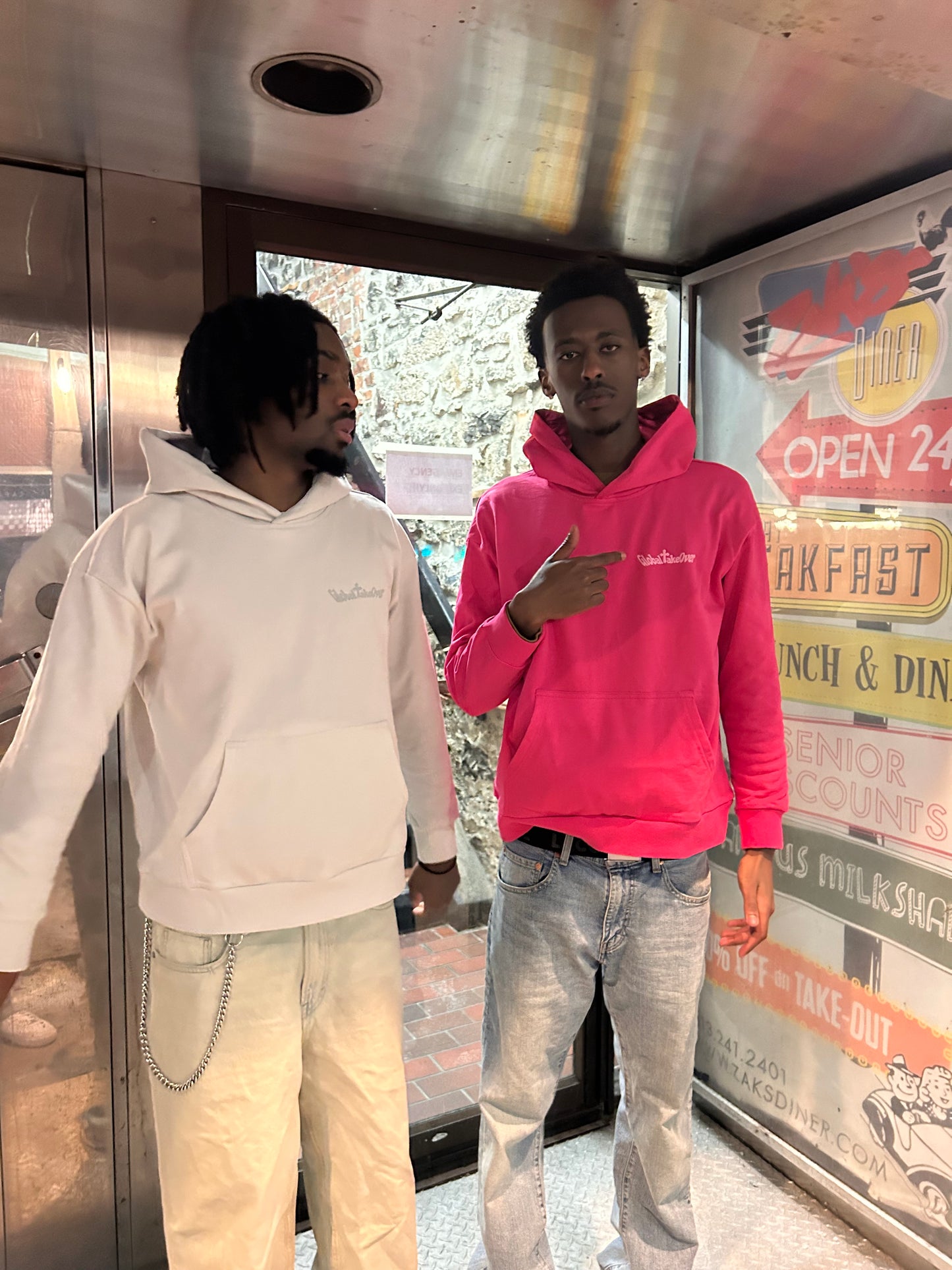 Grey satin lined hoodie