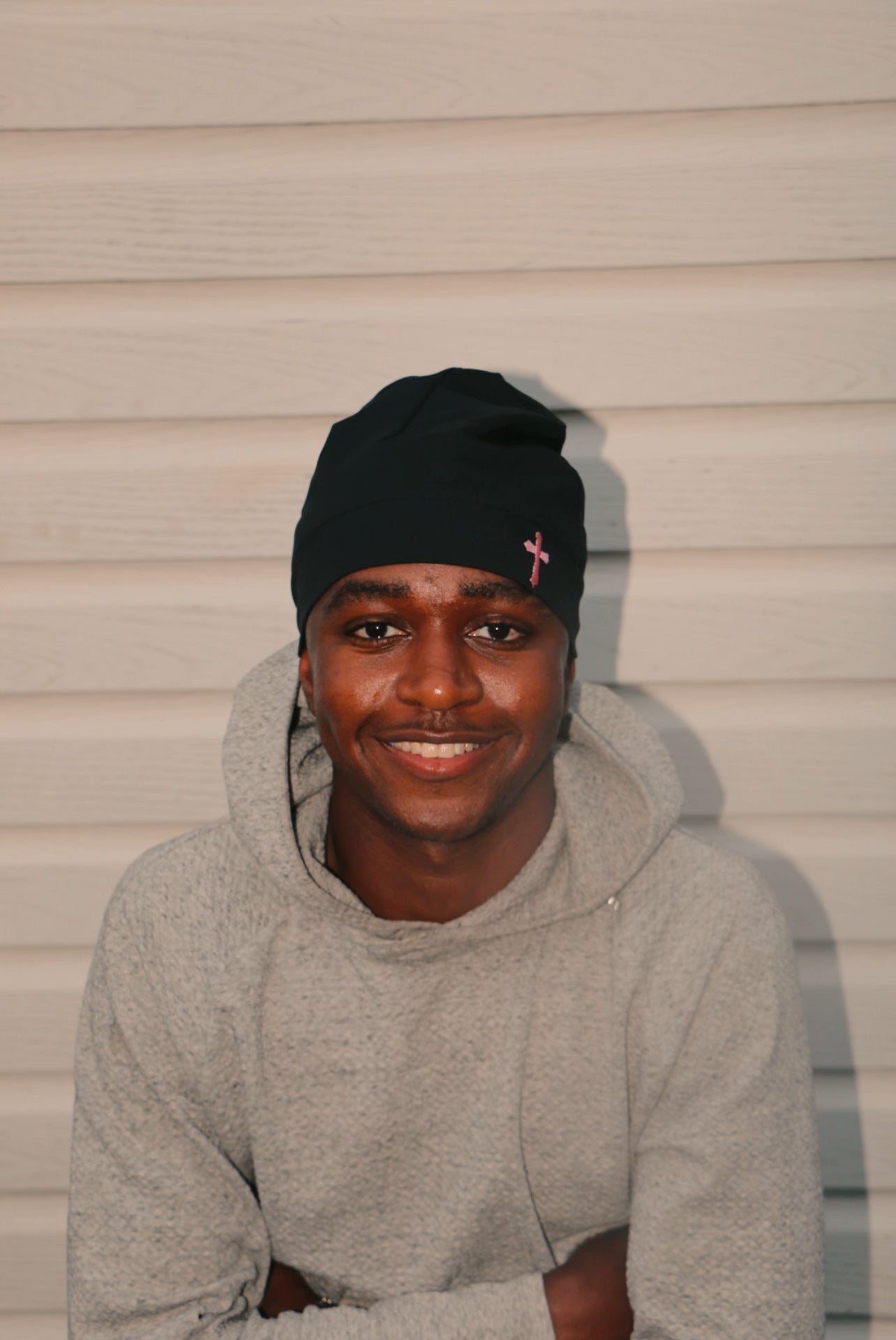 Black Cross Skull Cap
