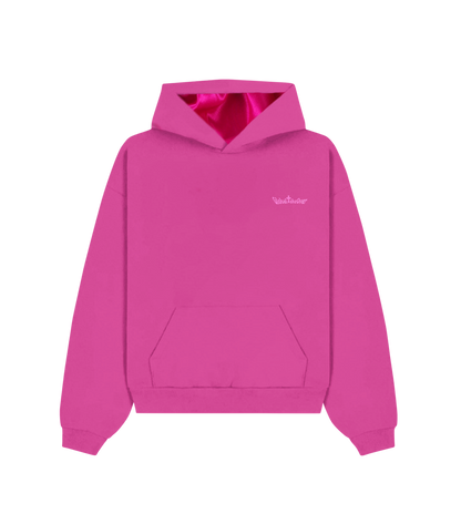 Pink satin lined hoodie