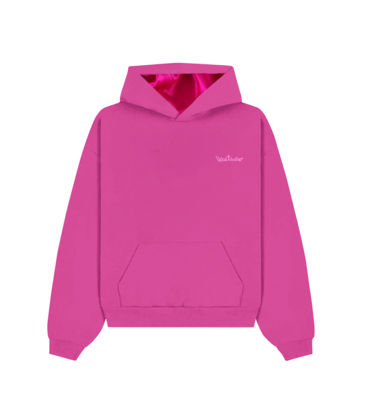 Pink satin lined hoodie