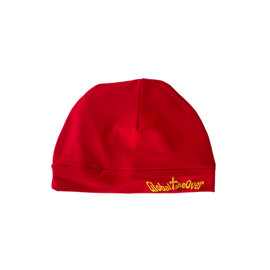 Royal Red Satin Fitted Cap