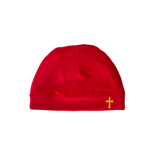 Royal Red Cross Satin Lined Cap