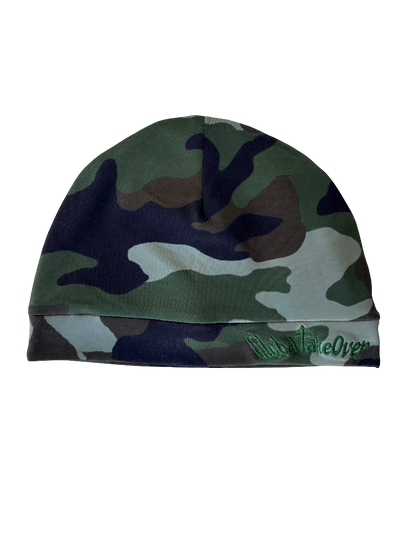 Green Camo Satin Cap
