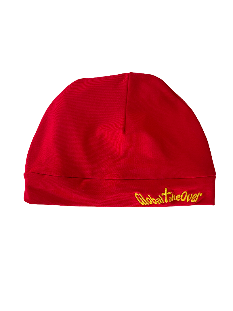 Royal Red Satin Fitted Cap