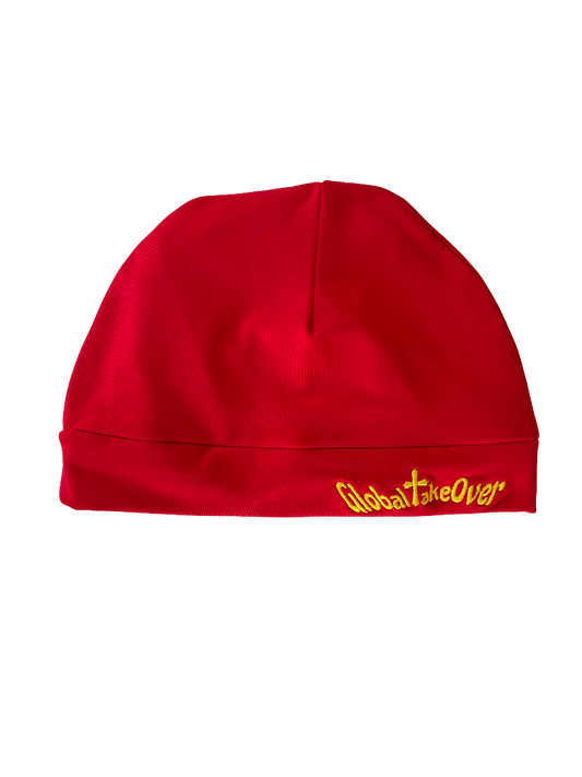 Royal Red Satin Fitted Cap