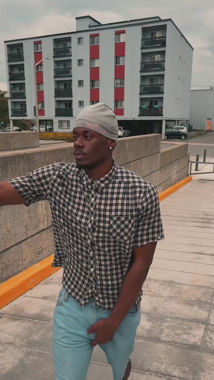 Grey skull cap