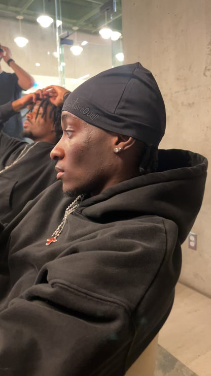 Black Out Satin Fitted Cap